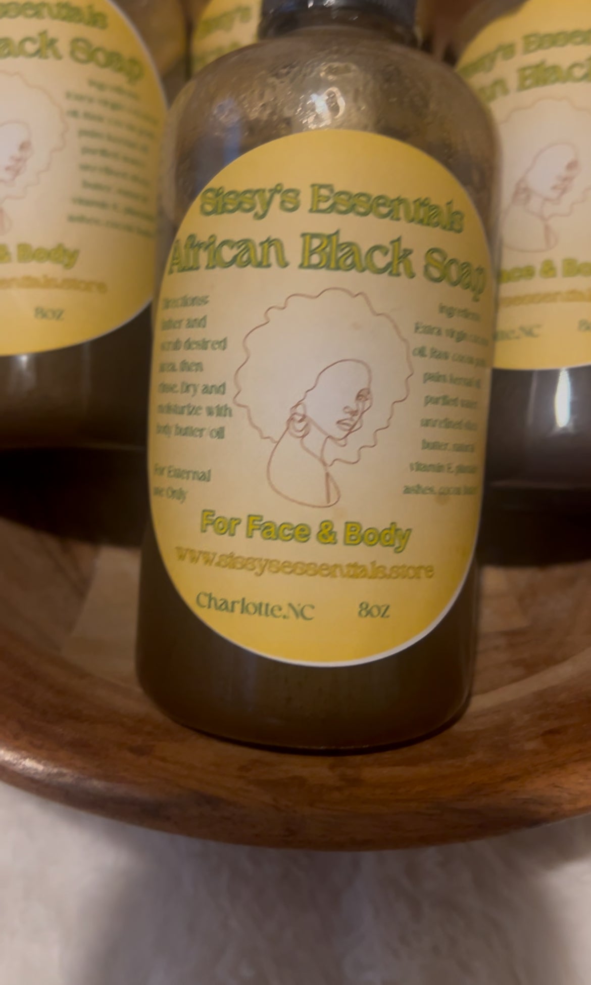 Liquid Authentic African Black Soap 8oz.